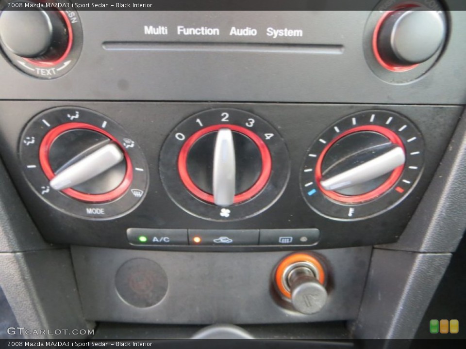 Black Interior Controls for the 2008 Mazda MAZDA3 i Sport Sedan #81535185