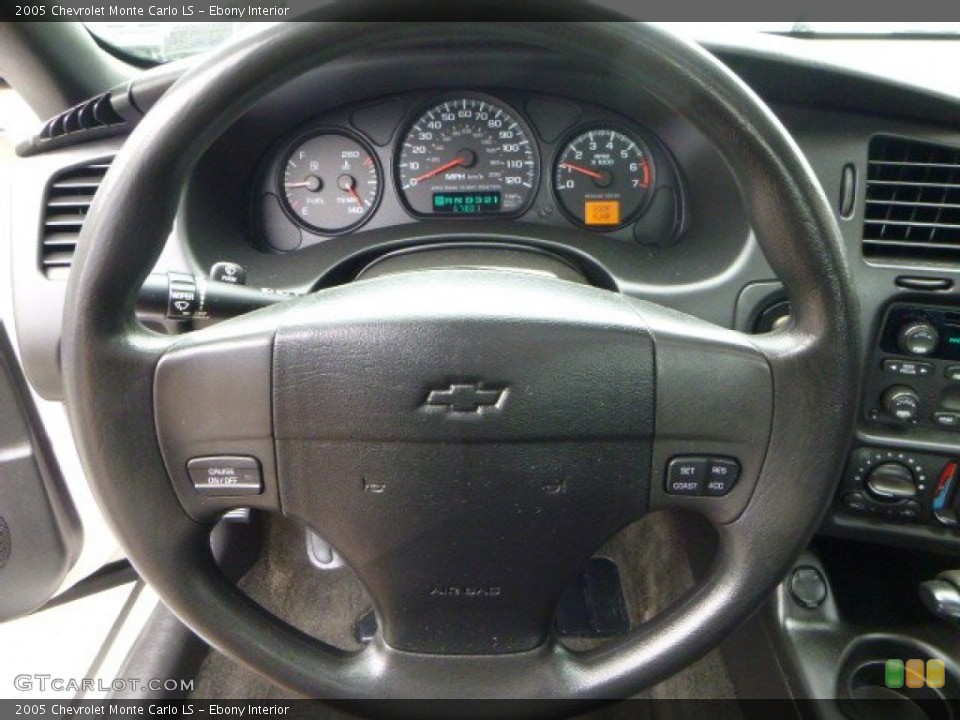 Ebony Interior Steering Wheel for the 2005 Chevrolet Monte Carlo LS #81535931