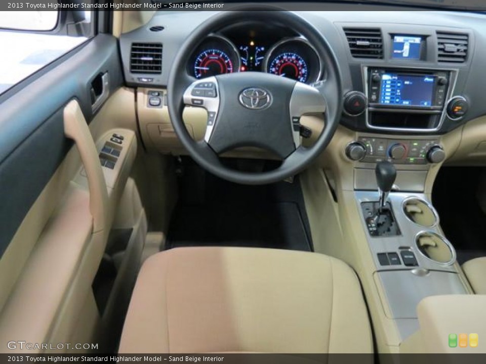 Sand Beige Interior Dashboard for the 2013 Toyota Highlander  #81536318