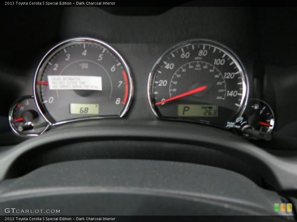 Dark Charcoal Interior Gauges for the 2013 Toyota Corolla S Special Edition #81536723