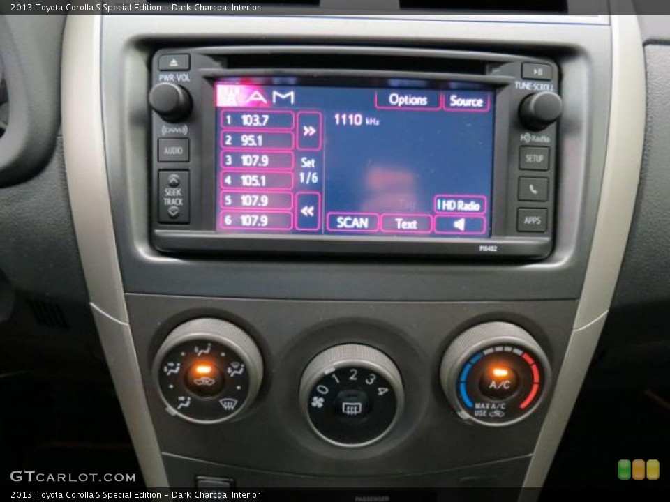 Dark Charcoal Interior Controls for the 2013 Toyota Corolla S Special Edition #81536735