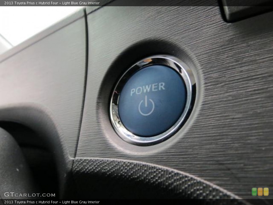 Light Blue Gray Interior Controls for the 2013 Toyota Prius c Hybrid Four #81537138
