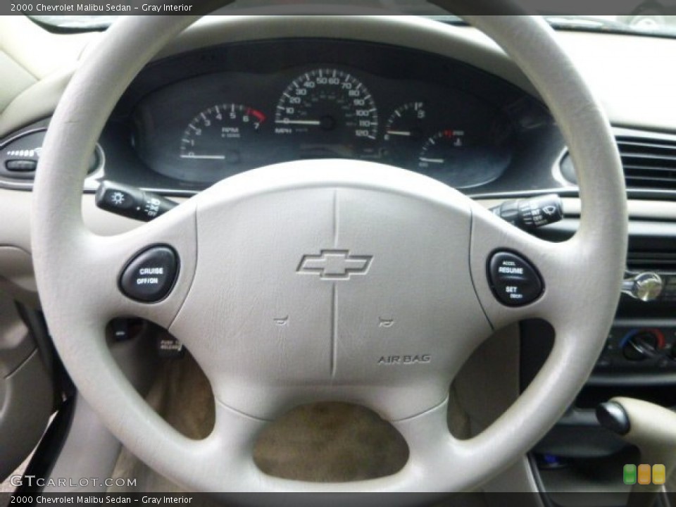 Gray Interior Steering Wheel for the 2000 Chevrolet Malibu Sedan #81537326