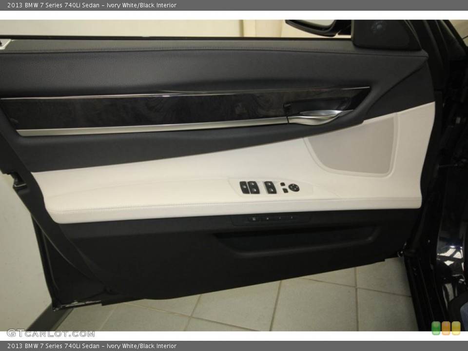 Ivory White/Black Interior Door Panel for the 2013 BMW 7 Series 740Li Sedan #81537650