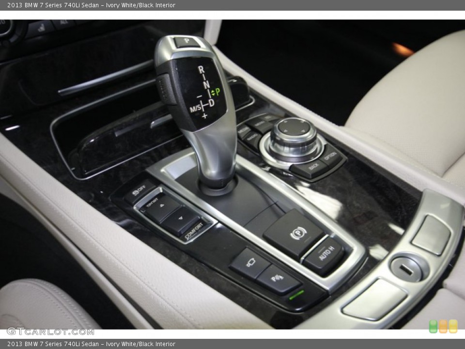 Ivory White/Black Interior Transmission for the 2013 BMW 7 Series 740Li Sedan #81537779