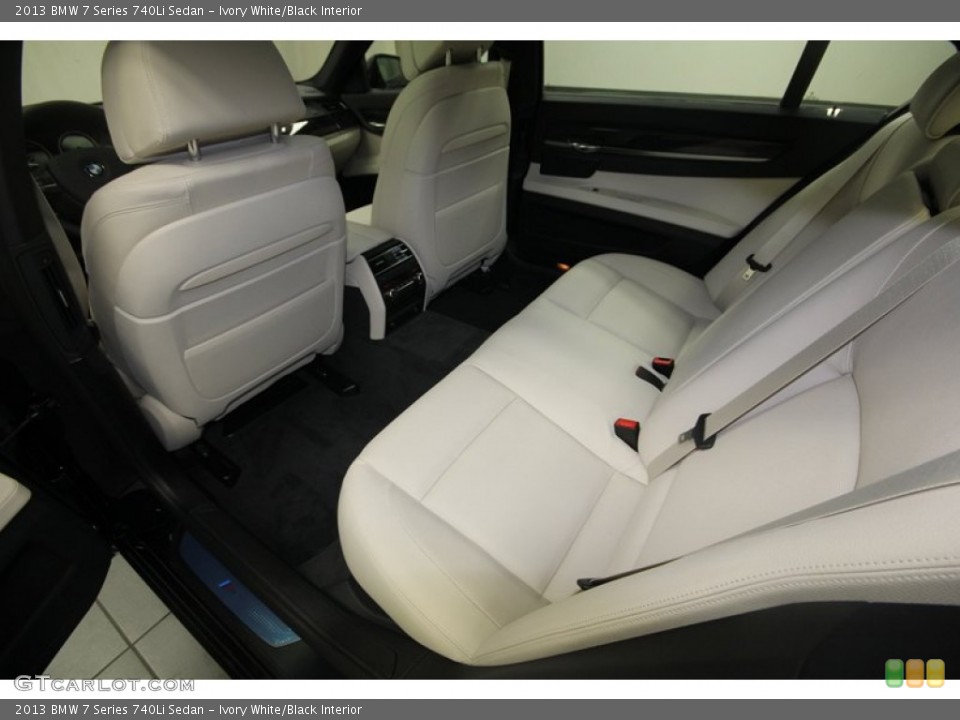 Ivory White/Black Interior Rear Seat for the 2013 BMW 7 Series 740Li Sedan #81537906