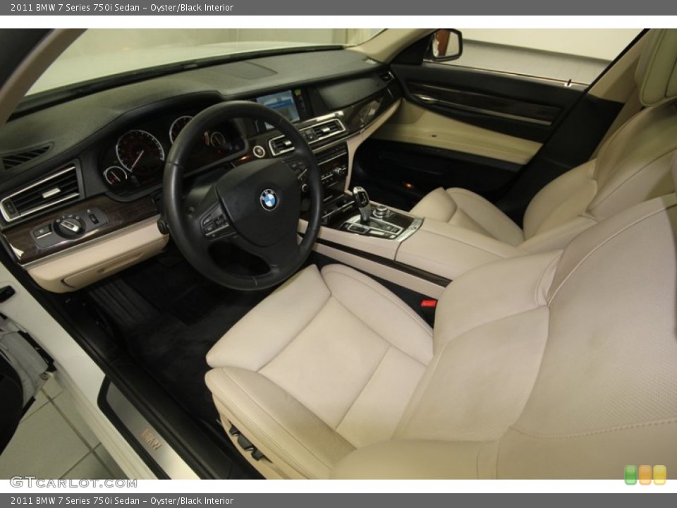 Oyster/Black Interior Prime Interior for the 2011 BMW 7 Series 750i Sedan #81538593
