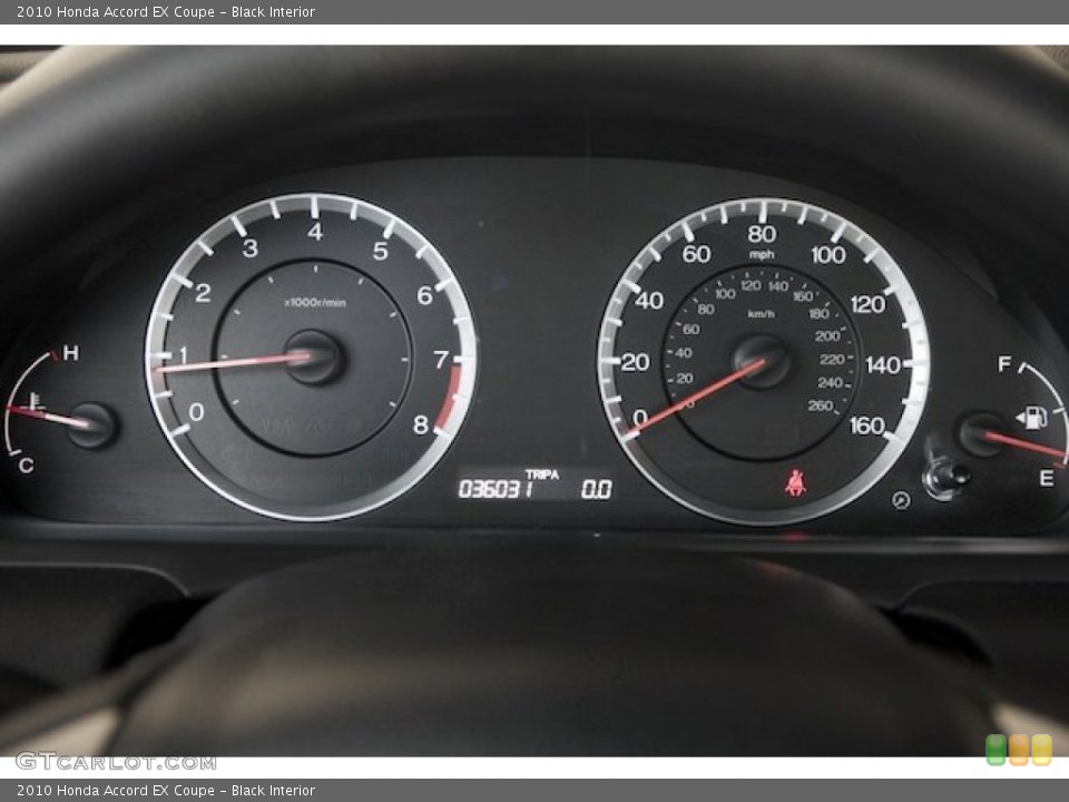 Black Interior Gauges for the 2010 Honda Accord EX Coupe #81539102