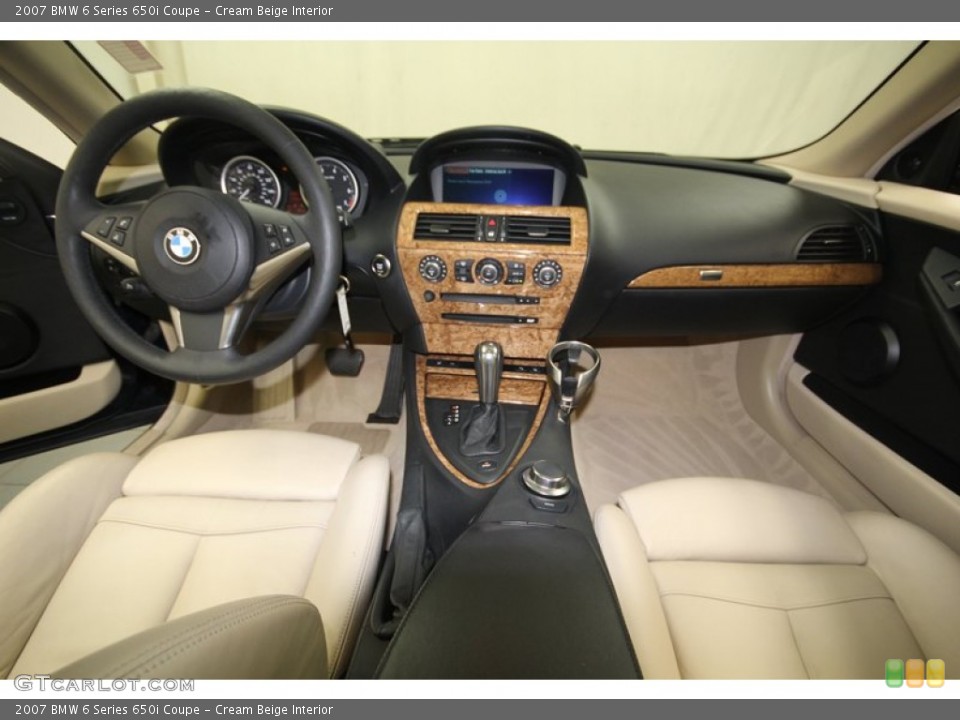 Cream Beige Interior Dashboard for the 2007 BMW 6 Series 650i Coupe #81539317