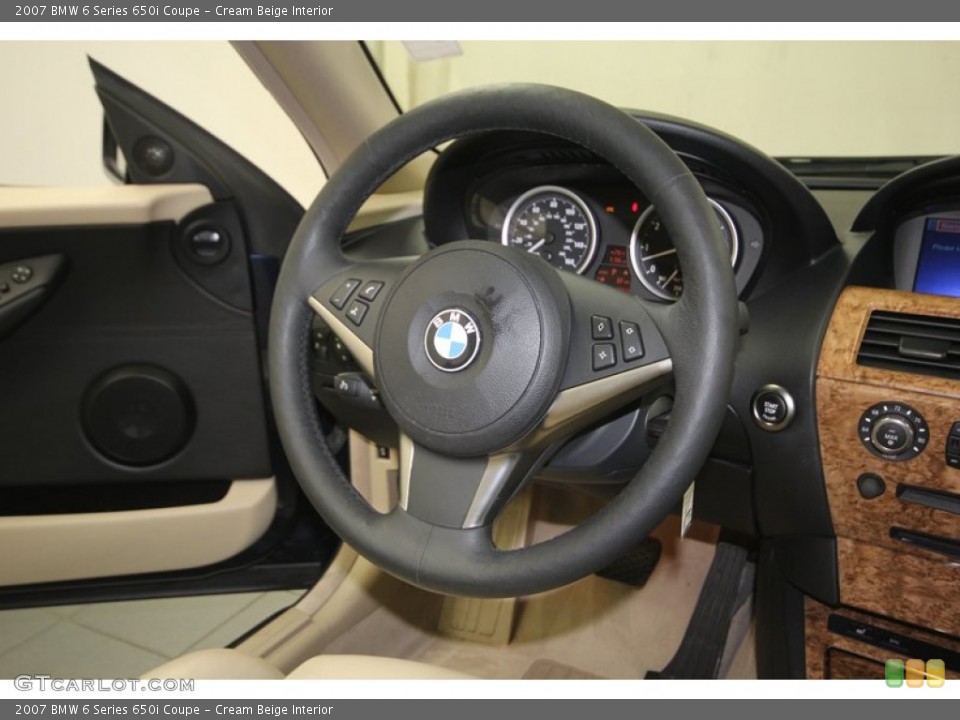 Cream Beige Interior Steering Wheel for the 2007 BMW 6 Series 650i Coupe #81539480