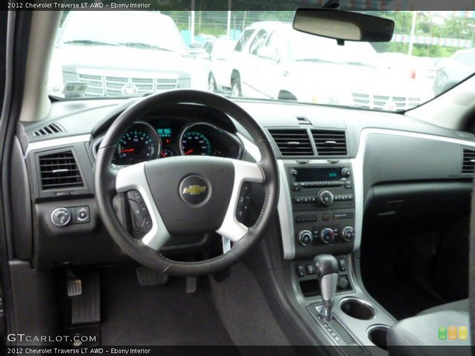 Ebony Interior Dashboard for the 2012 Chevrolet Traverse LT AWD #81541983