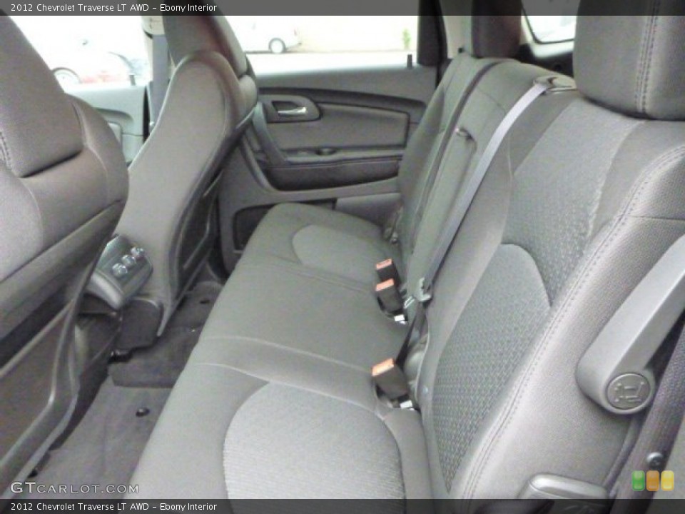 Ebony Interior Rear Seat for the 2012 Chevrolet Traverse LT AWD #81542868