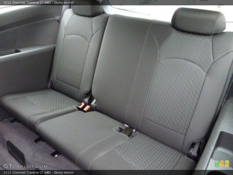 Ebony Interior Rear Seat for the 2012 Chevrolet Traverse LT AWD #81543085
