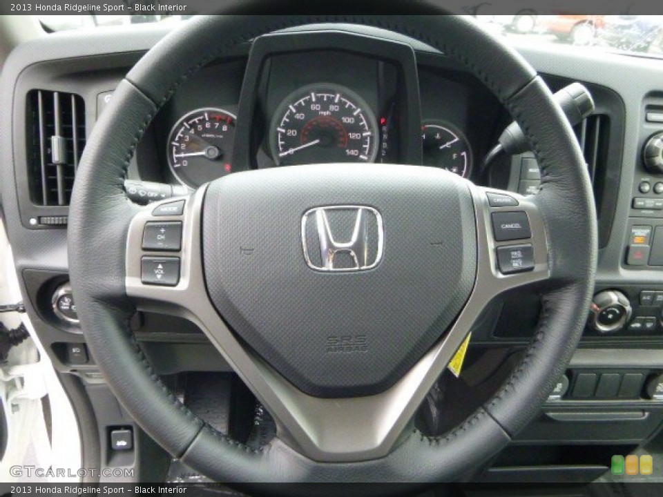 Black Interior Steering Wheel for the 2013 Honda Ridgeline Sport #81543118