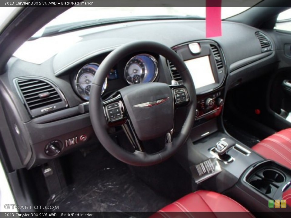 Black/Red Interior Dashboard for the 2013 Chrysler 300 S V6 AWD #81543623