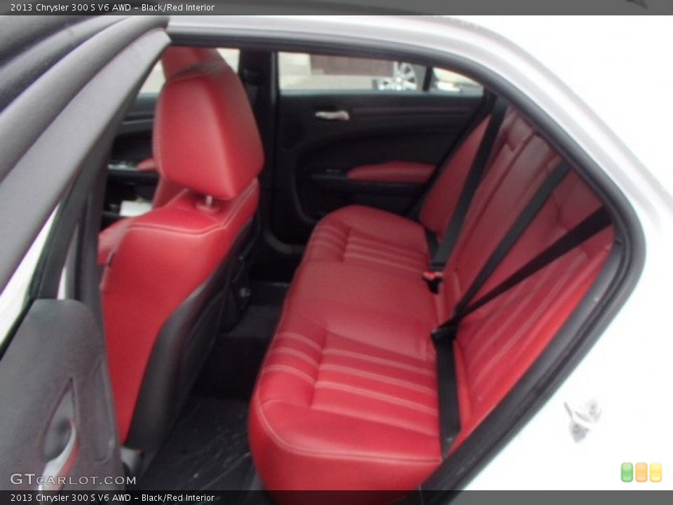 Black/Red Interior Rear Seat for the 2013 Chrysler 300 S V6 AWD #81543681