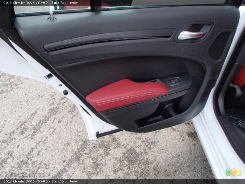 Black/Red Interior Door Panel for the 2013 Chrysler 300 S V6 AWD #81543696