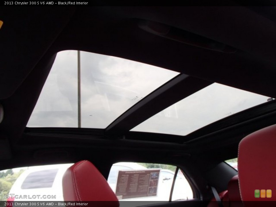 Black/Red Interior Sunroof for the 2013 Chrysler 300 S V6 AWD #81543738