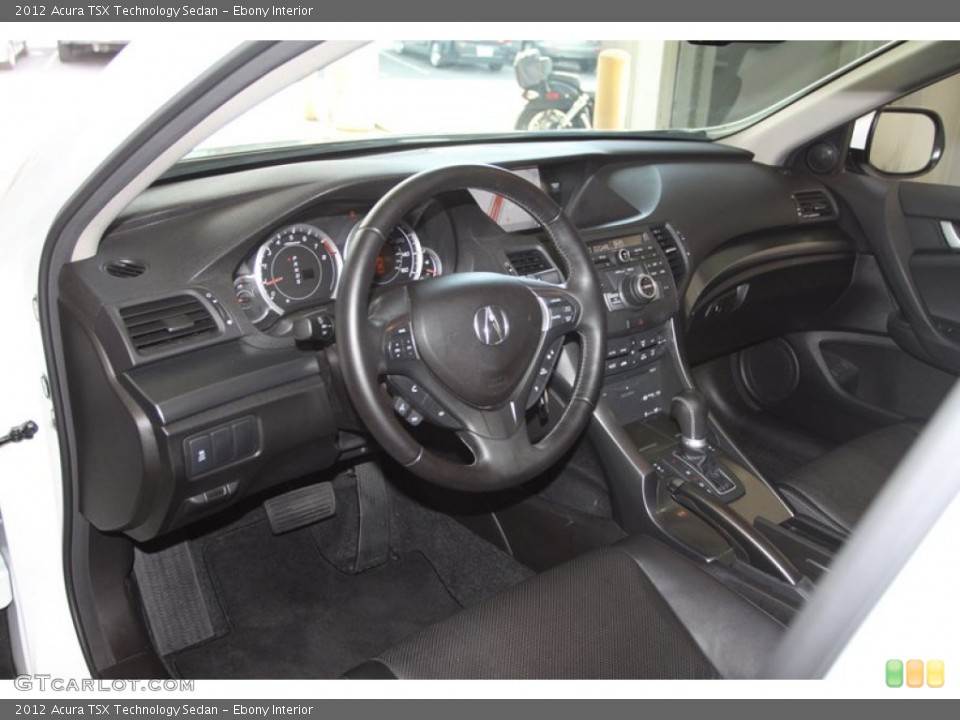Ebony Interior Dashboard for the 2012 Acura TSX Technology Sedan #81545531