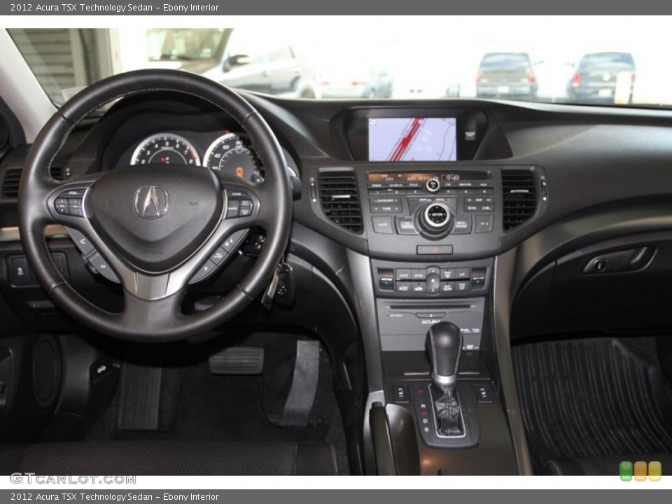 Ebony Interior Dashboard for the 2012 Acura TSX Technology Sedan #81545656