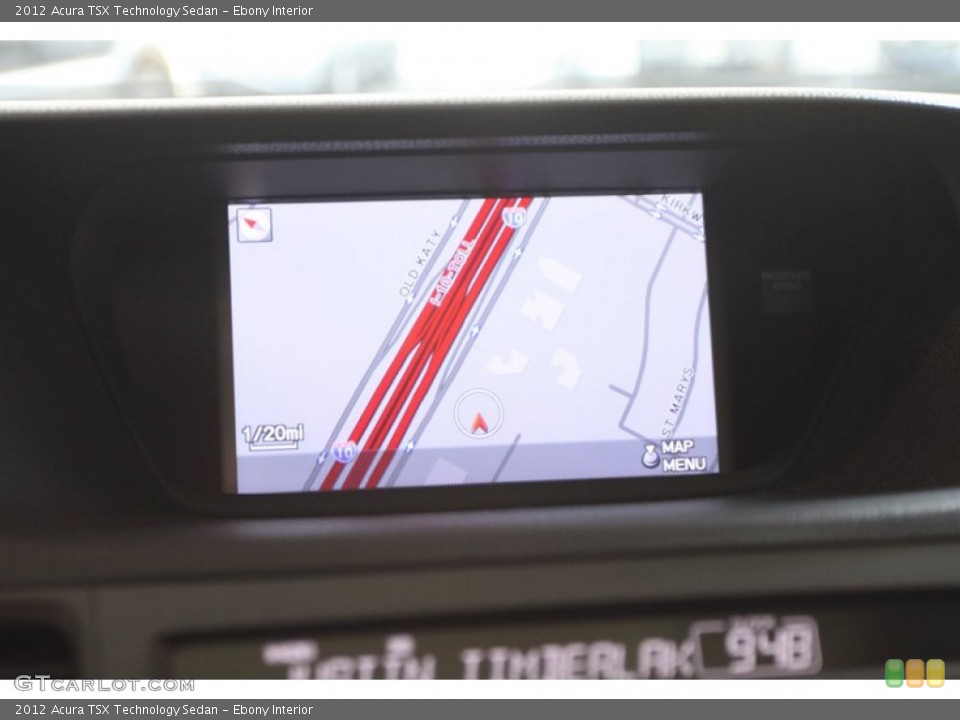 Ebony Interior Navigation for the 2012 Acura TSX Technology Sedan #81545826