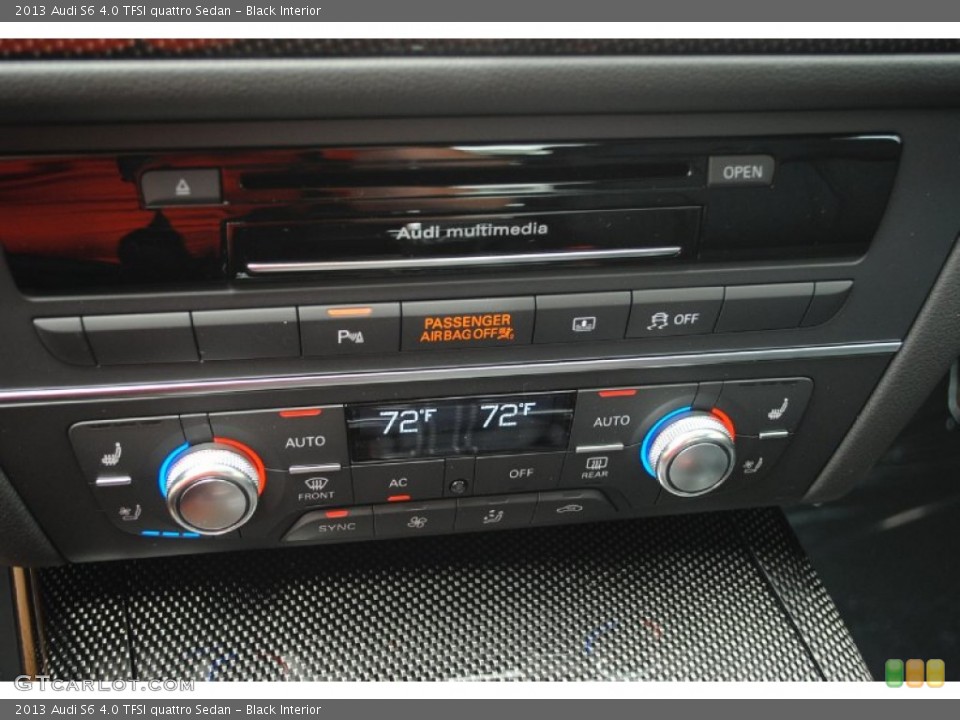Black Interior Controls for the 2013 Audi S6 4.0 TFSI quattro Sedan #81547707