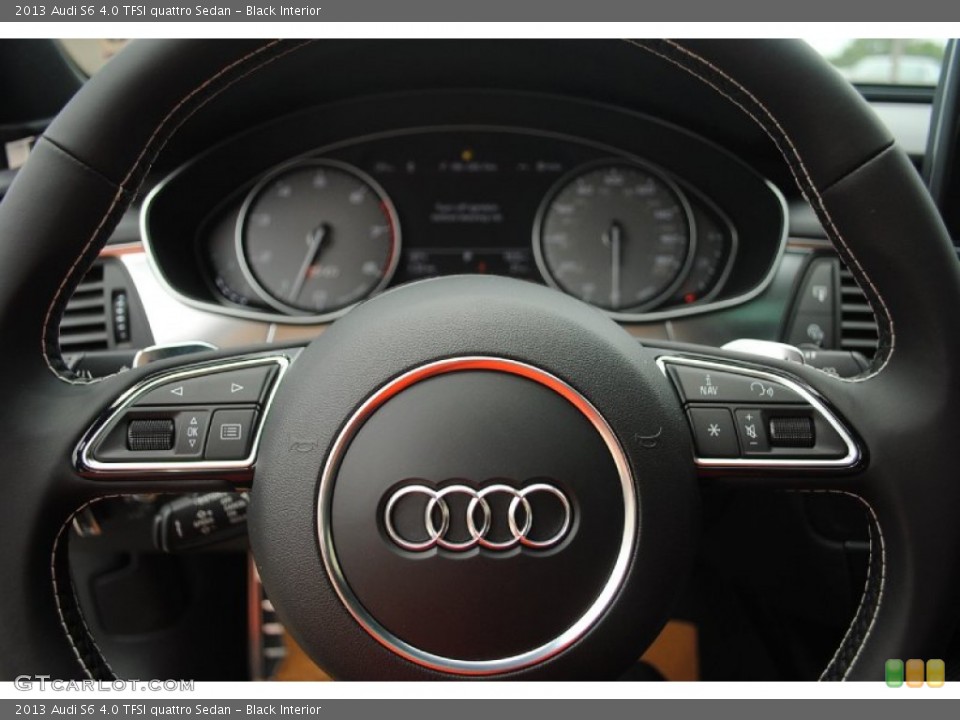 Black Interior Steering Wheel for the 2013 Audi S6 4.0 TFSI quattro Sedan #81547749