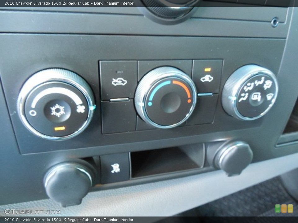 Dark Titanium Interior Controls for the 2010 Chevrolet Silverado 1500 LS Regular Cab #81548482