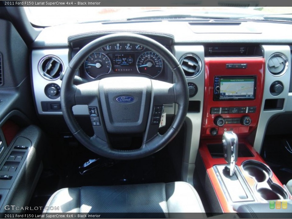 Black Interior Dashboard for the 2011 Ford F150 Lariat SuperCrew 4x4 #81548913