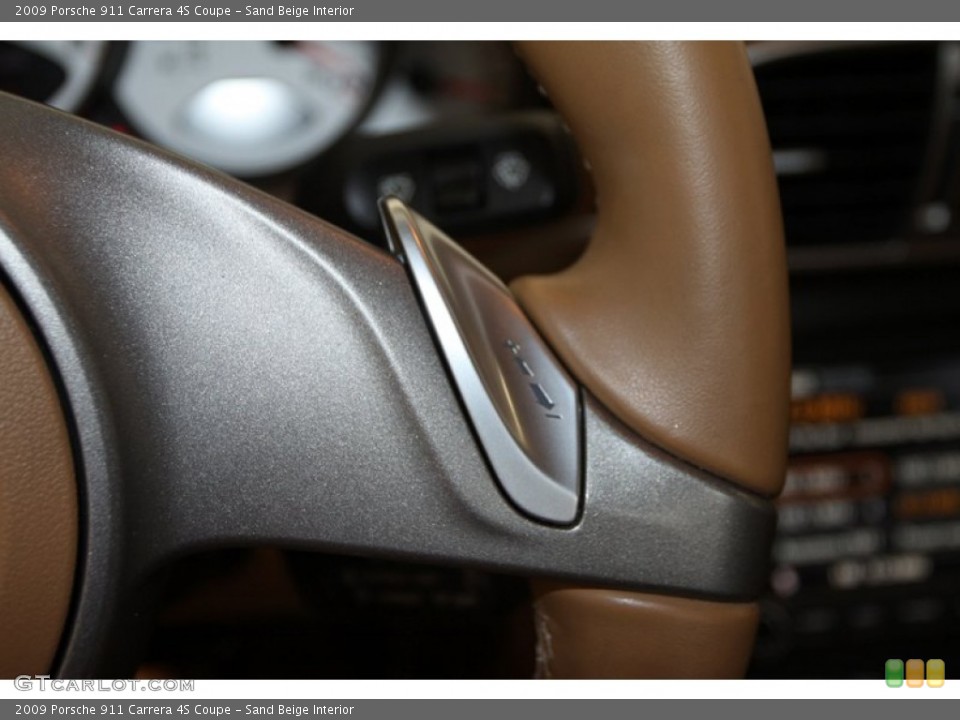 Sand Beige Interior Controls for the 2009 Porsche 911 Carrera 4S Coupe #81549305