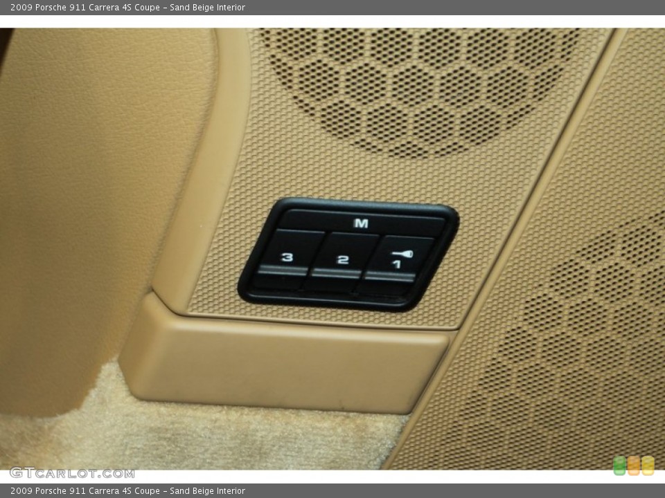 Sand Beige Interior Controls for the 2009 Porsche 911 Carrera 4S Coupe #81549390