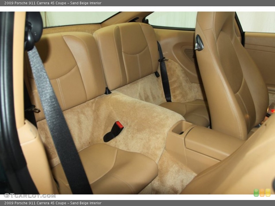 Sand Beige Interior Rear Seat for the 2009 Porsche 911 Carrera 4S Coupe #81549554