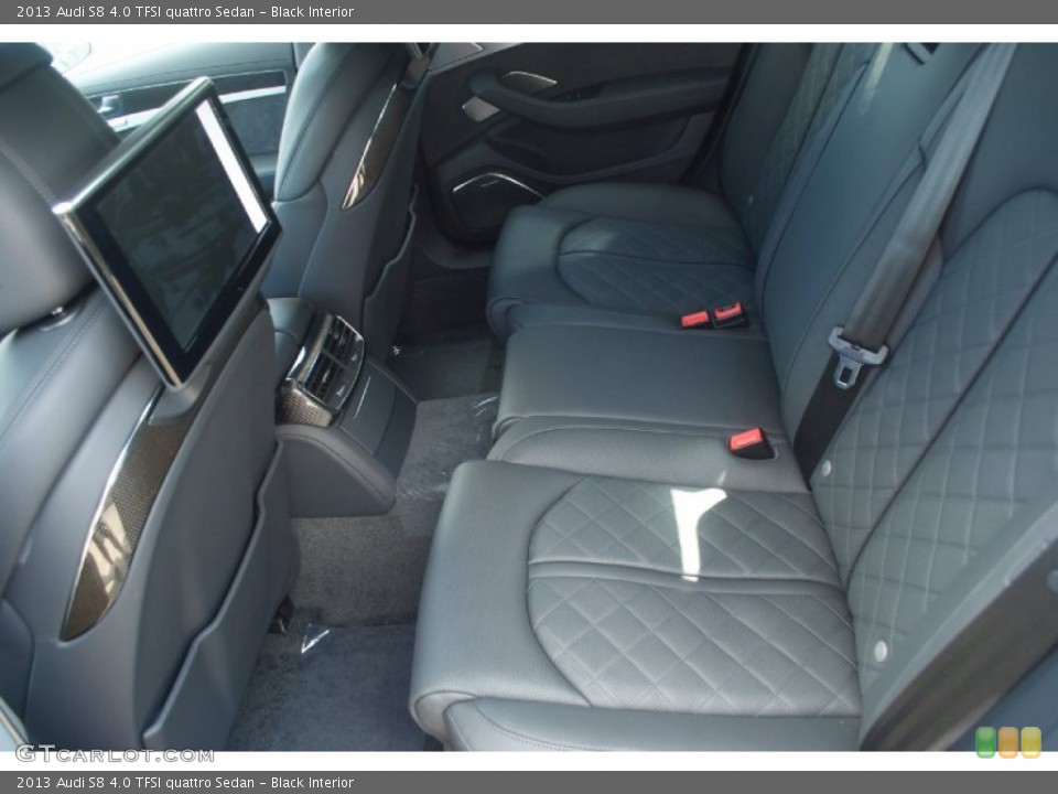 Black Interior Rear Seat for the 2013 Audi S8 4.0 TFSI quattro Sedan #81551725