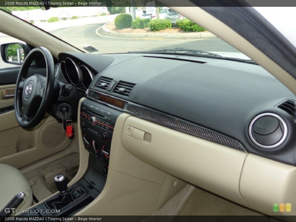 Beige Interior Dashboard for the 2008 Mazda MAZDA3 i Touring Sedan #81552545