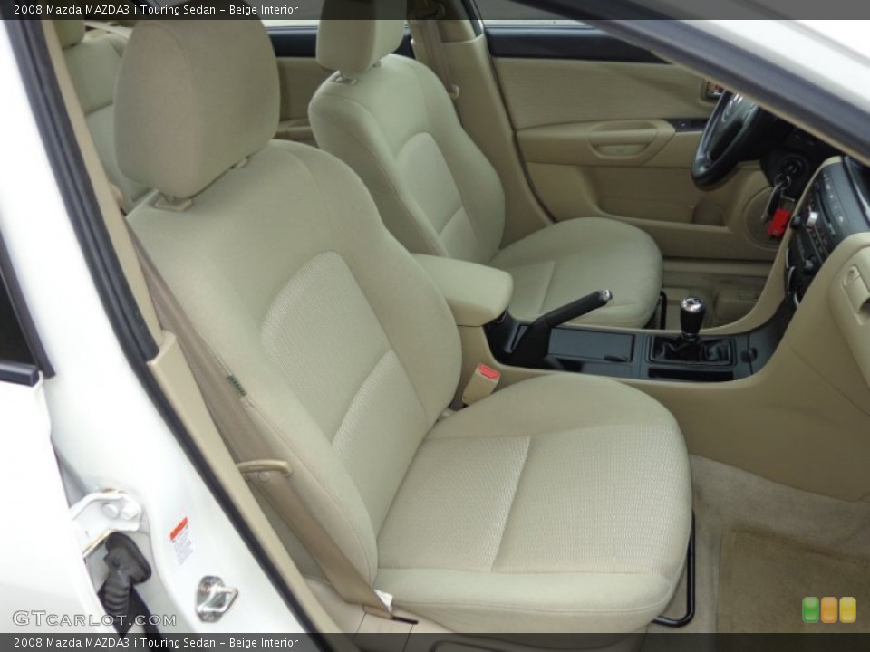 Beige Interior Front Seat for the 2008 Mazda MAZDA3 i Touring Sedan #81552566