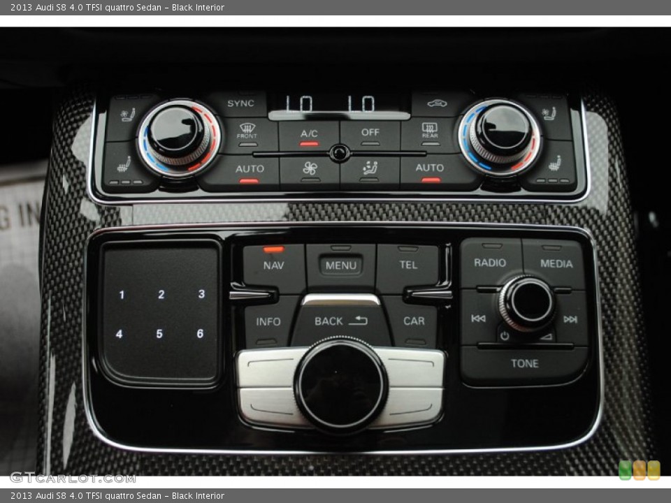 Black Interior Controls for the 2013 Audi S8 4.0 TFSI quattro Sedan #81552574