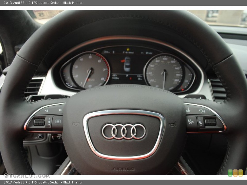 Black Interior Steering Wheel for the 2013 Audi S8 4.0 TFSI quattro Sedan #81552599