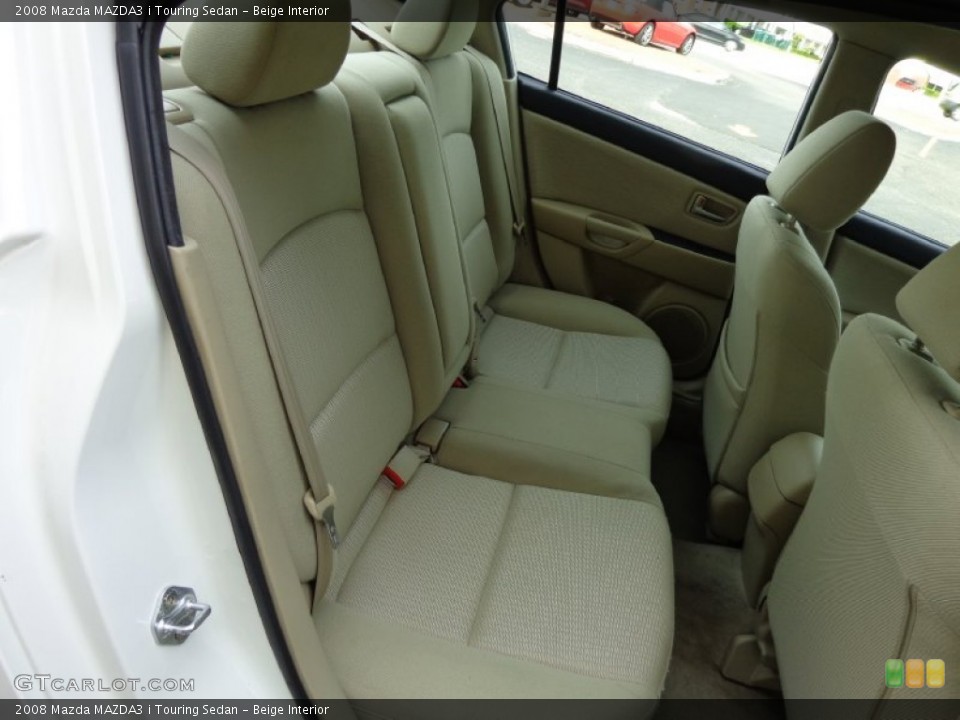 Beige Interior Rear Seat for the 2008 Mazda MAZDA3 i Touring Sedan #81552612
