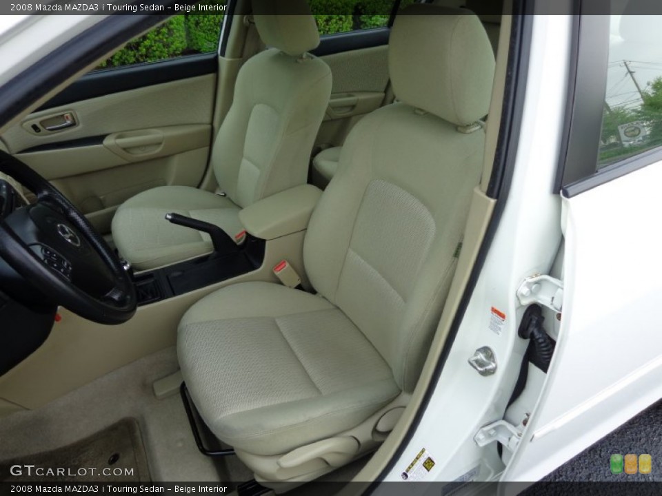 Beige Interior Front Seat for the 2008 Mazda MAZDA3 i Touring Sedan #81552743
