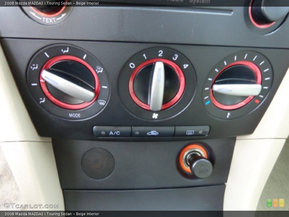 Beige Interior Controls for the 2008 Mazda MAZDA3 i Touring Sedan #81552977