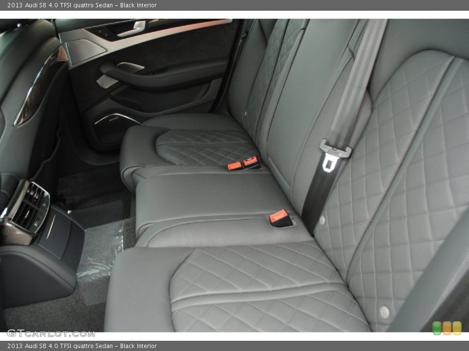 Black Interior Rear Seat for the 2013 Audi S8 4.0 TFSI quattro Sedan #81553053