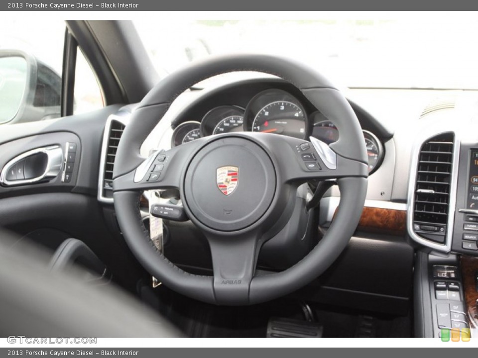 Black Interior Steering Wheel for the 2013 Porsche Cayenne Diesel #81553977