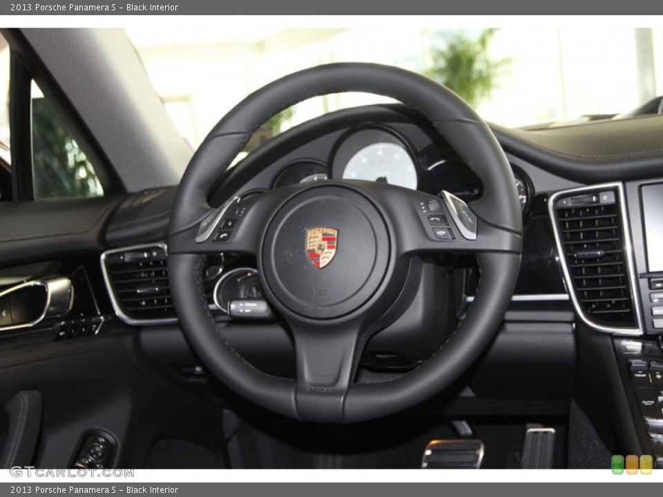Black Interior Steering Wheel for the 2013 Porsche Panamera S #81554534