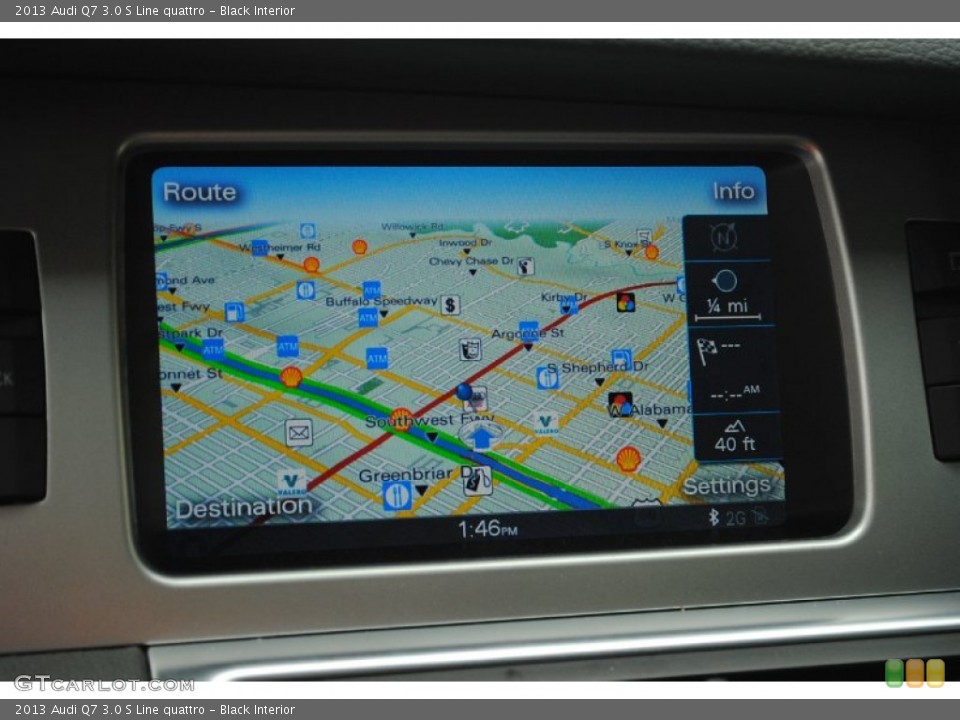 Black Interior Navigation for the 2013 Audi Q7 3.0 S Line quattro #81554679