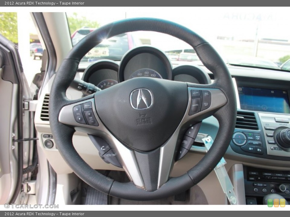 Taupe Interior Steering Wheel for the 2012 Acura RDX Technology #81554793