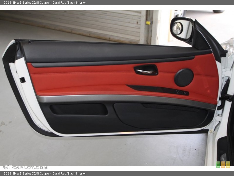 Coral Red/Black Interior Door Panel for the 2013 BMW 3 Series 328i Coupe #81555009