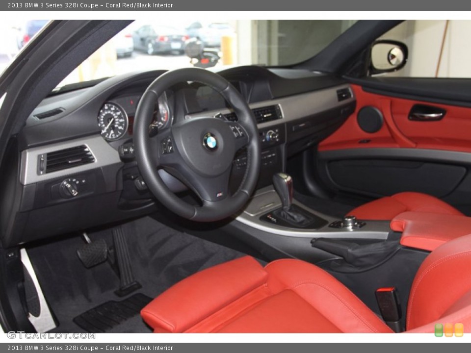 Coral Red/Black Interior Prime Interior for the 2013 BMW 3 Series 328i Coupe #81555027