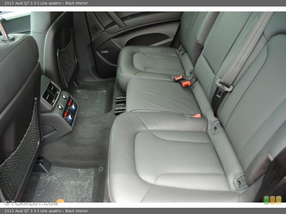 Black Interior Rear Seat for the 2013 Audi Q7 3.0 S Line quattro #81555090