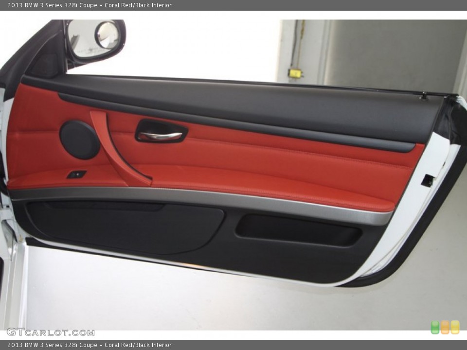 Coral Red/Black Interior Door Panel for the 2013 BMW 3 Series 328i Coupe #81555563