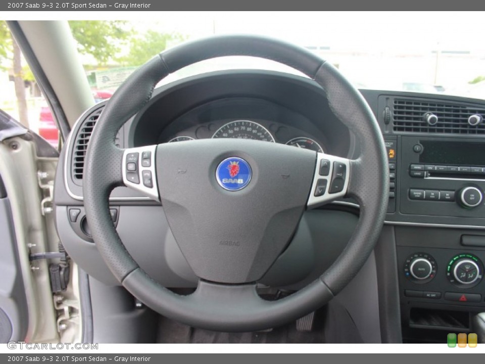 Gray Interior Steering Wheel for the 2007 Saab 9-3 2.0T Sport Sedan #81556281